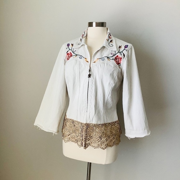 ROPA Hairston Roberson Western Embroidered Denim Full Zip Jacket USA Made‎ - Picture 16 of 16